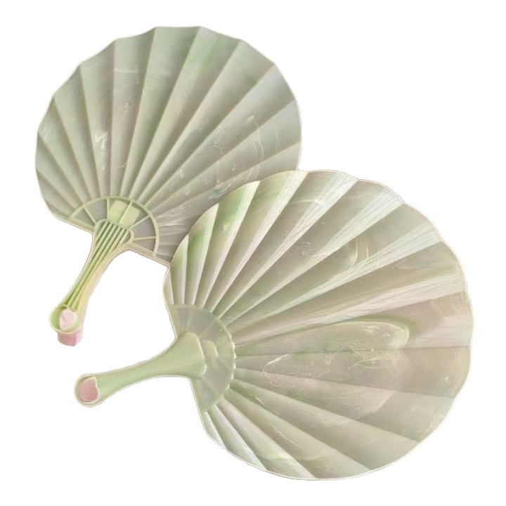 El nuevo ventilador de concha de jade de imitación es grueso y duradero, súper fresco, ventilador de viento antiguo, ventilador portátil de gama alta