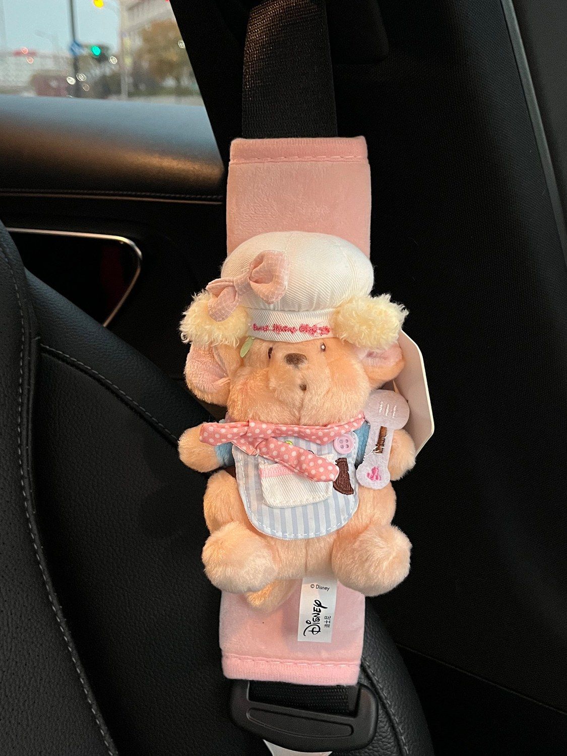 [Original] Little Bean Safety Belt Shoulder Pad Chef Series Cute Plush Doll Car Interior Decoration New Car Gift