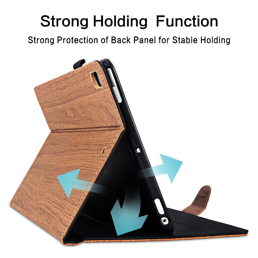 Aplicable ipad10 grano de madera funda protectora pro11/air4 caso de cuero con la caja de la pluma 10,2 de silicona resistente a la caída de la tableta caso
