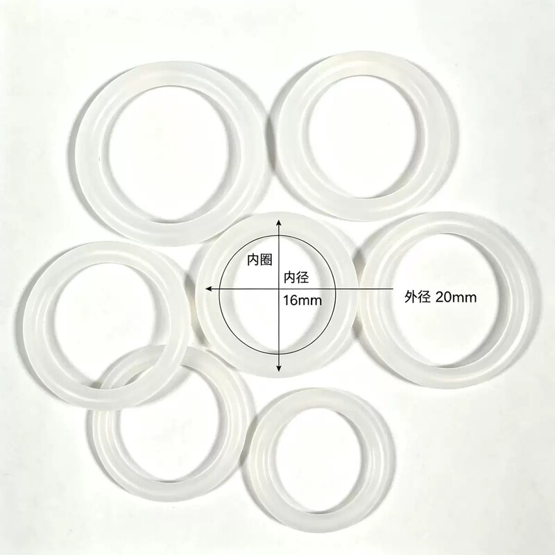 In-stock silicone O-rings, transparent eco-friendly sealing rings, DIY keychain umbrella anti-loss rings, silicone rubber O-rings