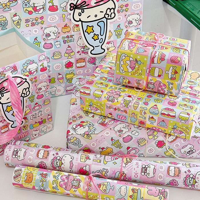新年节日生日礼物甜品包装纸批发雪梨纸可爱加厚打包纸礼品书皮纸