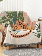 北欧风沙发毯单人椅老虎躺椅家用装饰防尘罩沙发套露营毯网红挂毯