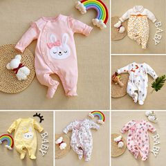 2023 Rabbit Year Lucky Cotton Baby Bodysuit Infant Onesie Newborn Home Clothing 3-12M