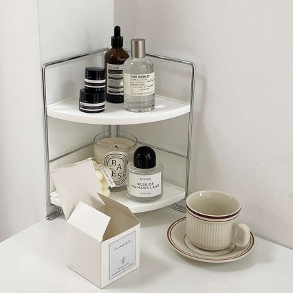 Ins-Style Storage Rack, Desktop Organizer, Bathroom Countertop Storage, Cosmetics Display, Adjustable Coffee Cup Holder