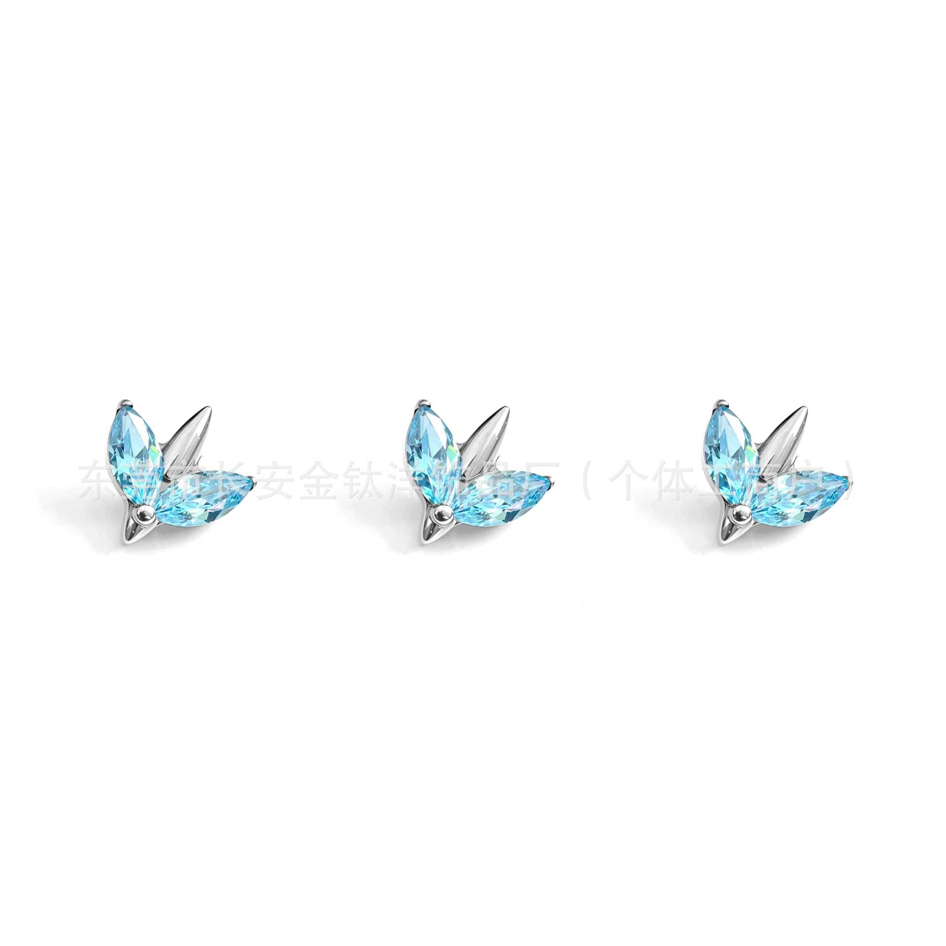 Pointed titanium steel lip stud product view