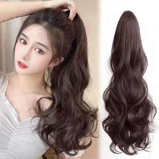 Wig Women's Pony Tail Wrapping Hair Length Pony Tail Wiggable Wig Braid Fashion Boxing Braid Natural Realistic Pony Tail