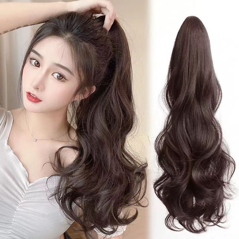 Wig Women's Pony Tail Wrapping Hair Length Pony Tail Wiggable Wig Braid Fashion Boxing Braid Natural Realistic Pony Tail