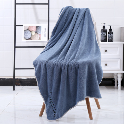 Bath towel female absorbent household large towel male and female student couple adult wrap chest bath youth style coral velvet bath towel