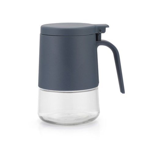 Kitchen double-layer moisture-proof seasoning jar heat-resistant glass seasoning bottle sealed seasoning bottle with desiccant spoon seasoning box