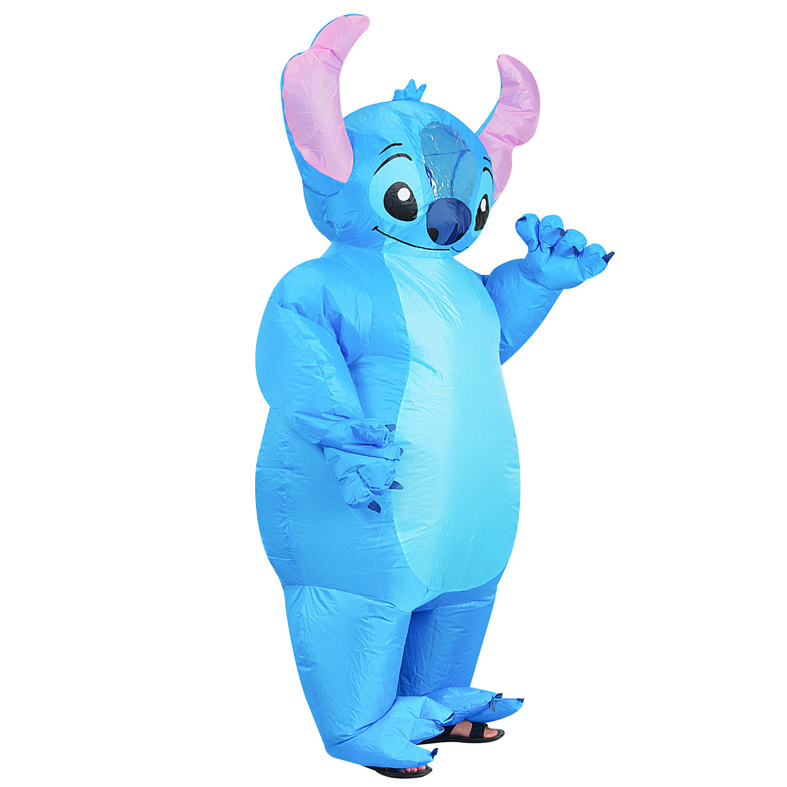 Animación animada personalizada azul Steely infláble ropa para adultos juega adorable ropa infláble de rendimiento