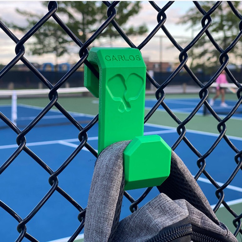 New Cross-Border 3D Printed Tennis/Pickleball Fence Hook, Outdoor Sports Bag Hook, Bag Holder