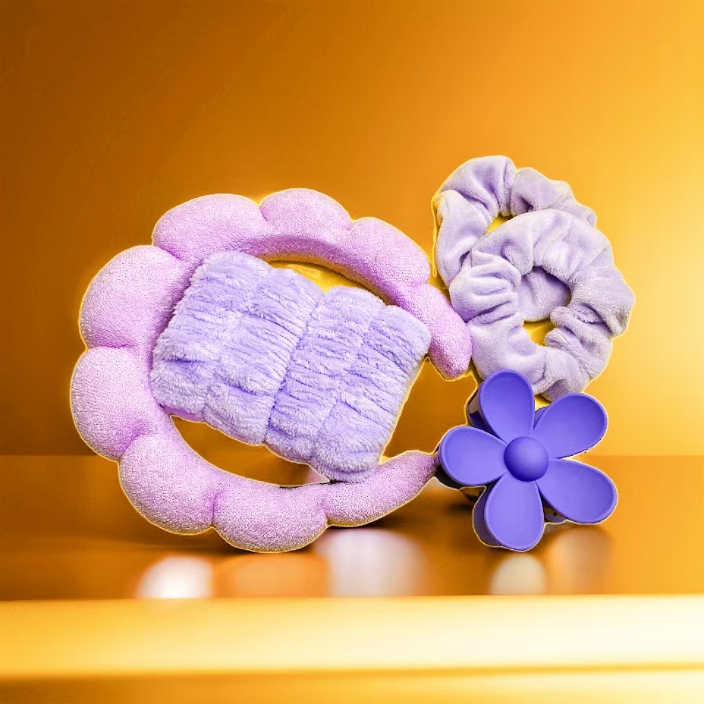 Correa para el cabello suave, tocado, lazo, lavado, multicolor mate mate, clip de agarre grande, anillo para el cabello elástico, juego de 16 piezas