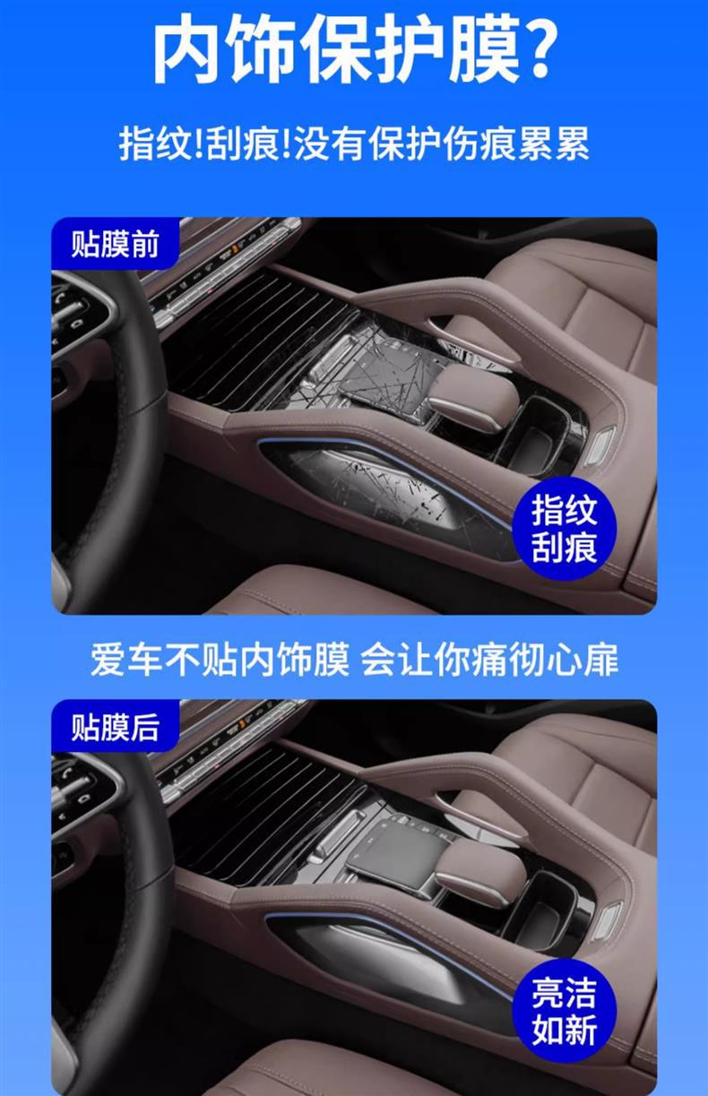 New Mercedes-Benz Gle350 Interior Decoration Film 450 Central Control Screen Protective Film Modification Accessories Supplies