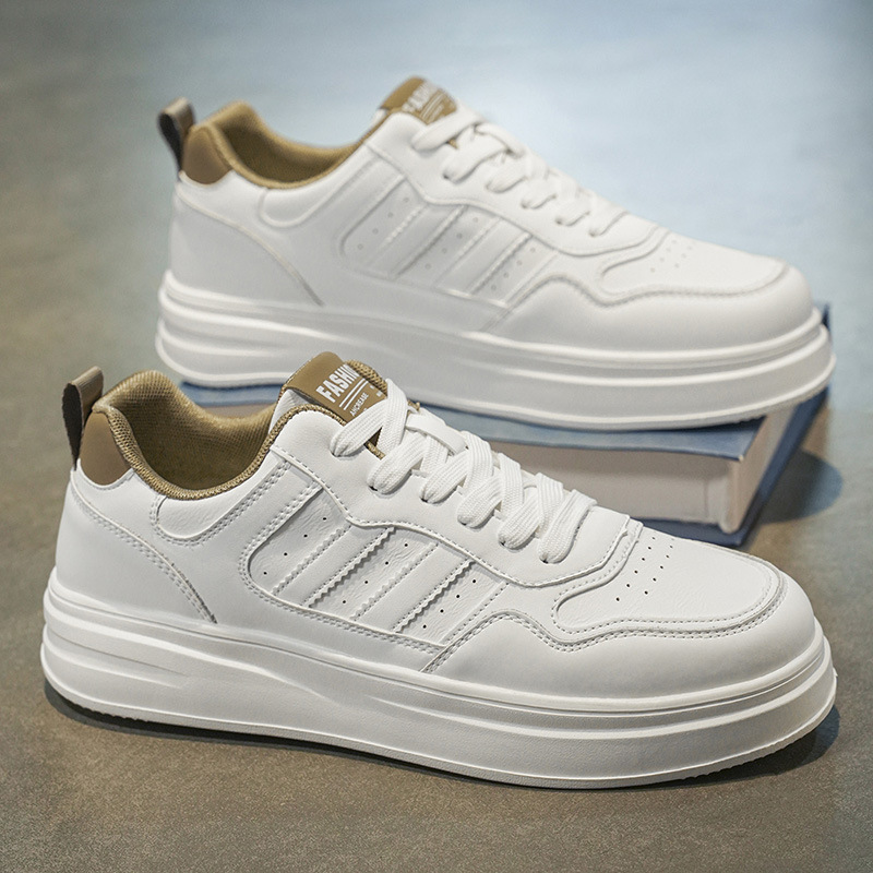 Zapatos de hombre 2025 nuevo verano transpirable todo-fósforo zapatos casuales zapatos deportivos de moda zapatos blancos de alta gama zapatos de estudiante