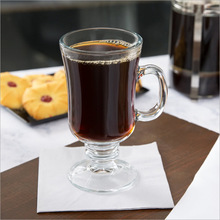 加厚大口徑北歐風玻璃杯奶茶店茶飲店創意奶昔杯百貨店貨源茶飲杯
