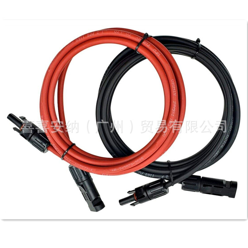 PV1-F光伏电缆太阳能光伏线直流线电缆TUV认证辐照双头红黑线单芯