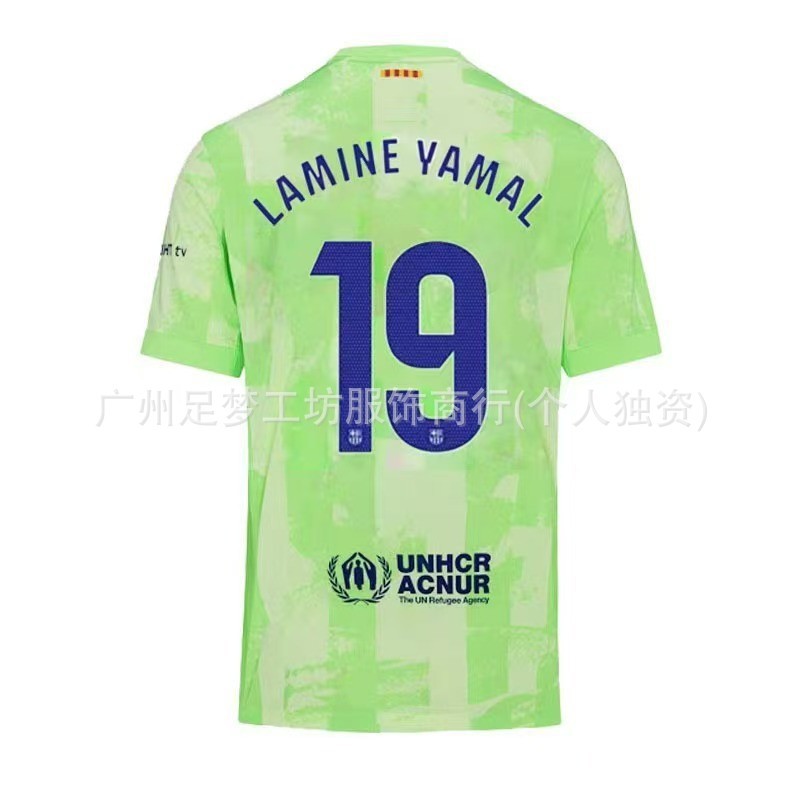 2425 バルセロナ ホーム ジャージ No. 19 ヤマール サッカー ジャージ No. 8 ペドリ 6 ガビ No. 9 レヴァーン プリント|undefined
