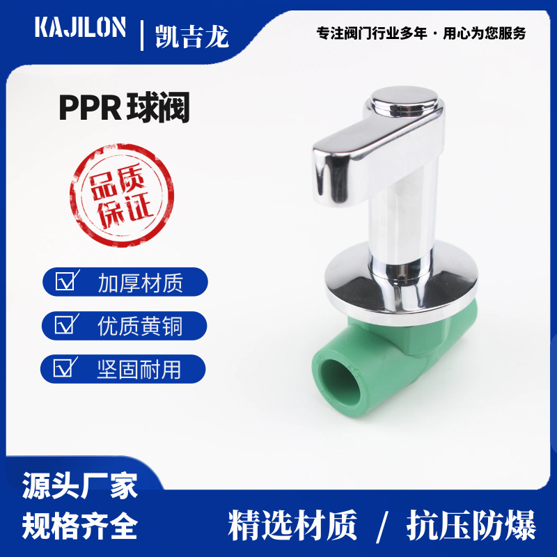 源头厂家  PPR暗阀黄铜入墙三角暗装阀门镀铬