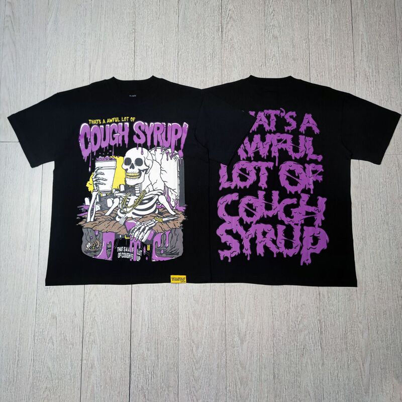 国境を越えた高品質THAT'S A AWFUL LOT OF COUGH SYRUP咳止めシロップ純綿Tシャツ|undefined
