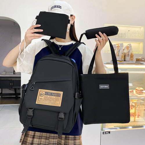 Wholesale Korean style casual backpack nylon large capacity junior high school student school bag 3-4 grade primary school student remedial bag