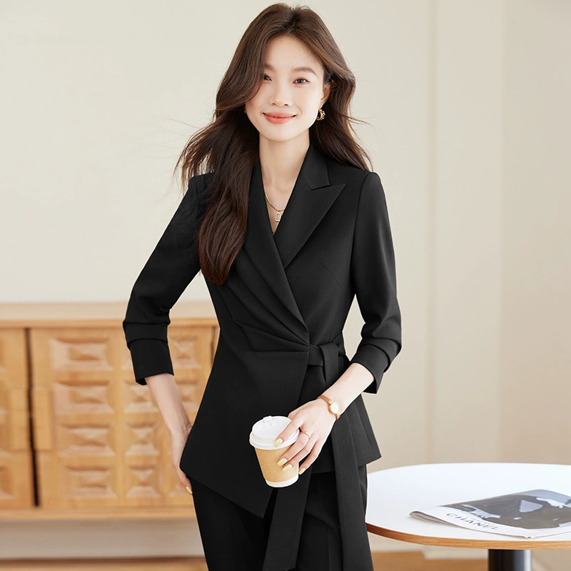 Elite fitted brace, classic suit jacket, set, bright catchy style