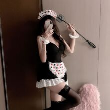 娃娃爱衣：性感兔女郎三点式情趣内衣套装纯欲开裆免脱制服诱惑女
