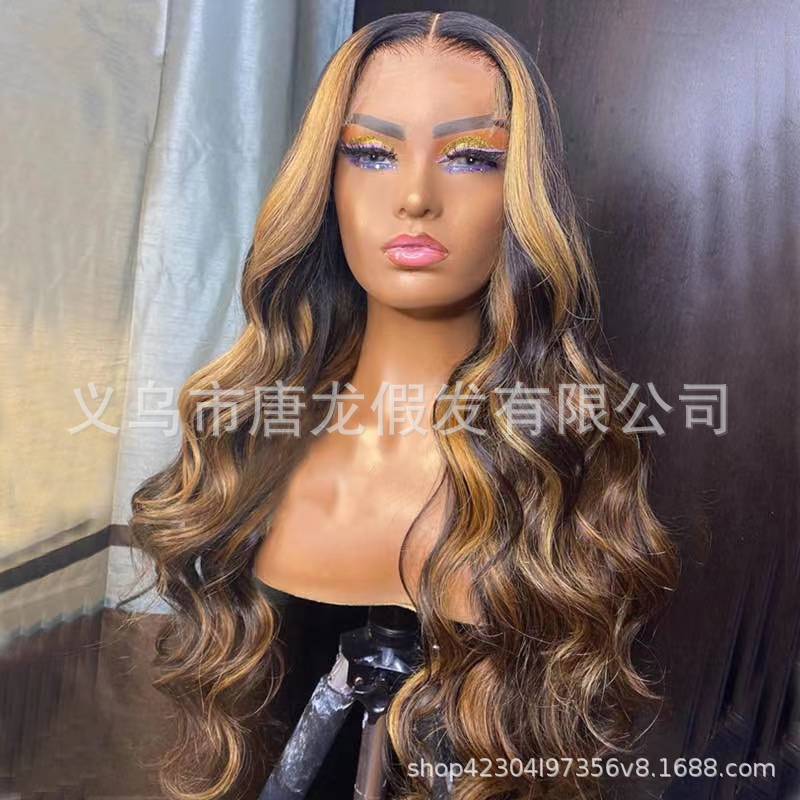 Nueva peluca europea y americana de las mujeres de pelo rizado ondulado cubierta de la cabeza de la peluca múltiples tamaños de las mujeres de color opcional Pelo Rizado largo