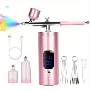 USB Rechargeable Handheld Airbrush Kit with Display 0 3mm
