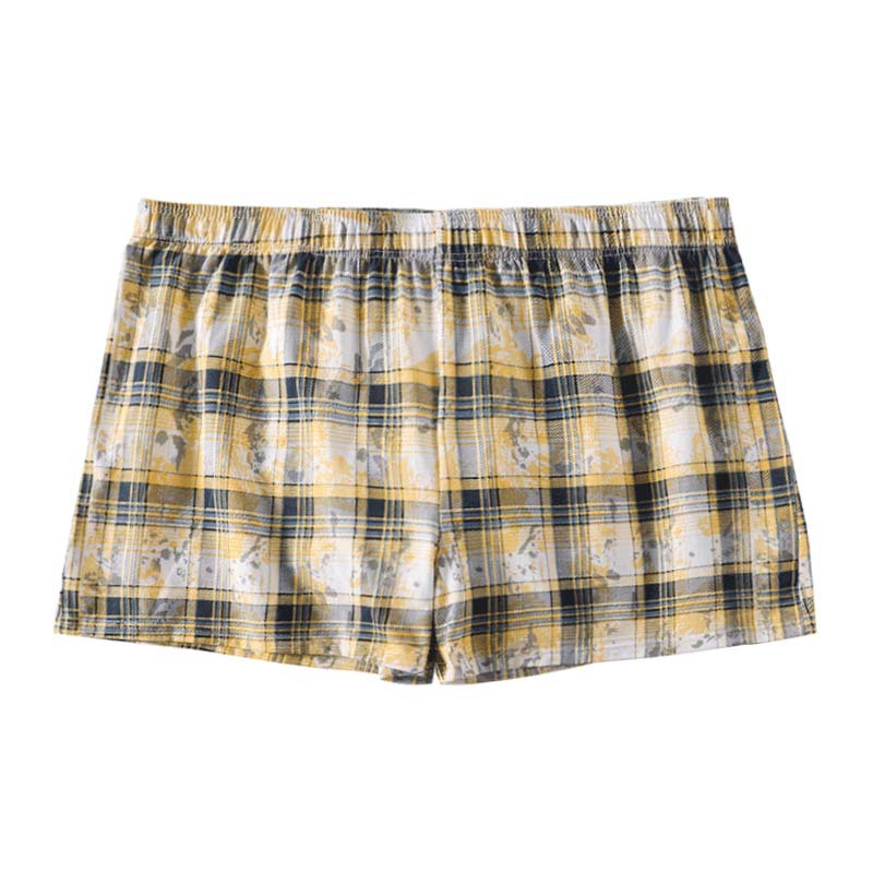 Ropa interior para hombres pantalones de cuatro esquinas de algodón pantalones cortos bóxer para adolescentes cabeza hombres pantalones Aro de algodón sueltos y transpirables hombres