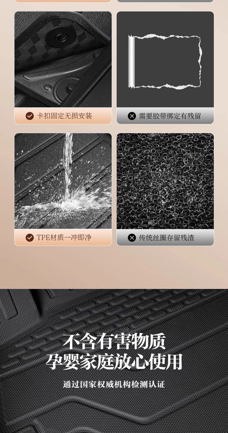 Suitable for Volkswagen Id4Crozz Floor Mats Surrounding the Original 21-25 Tpe Upper Cover Car Supplies One-Piece Molding