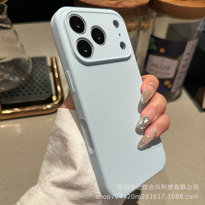 适用苹果17PROMAX精孔液态硅胶手机壳15iPhone16纯色防摔一体按键|undefined