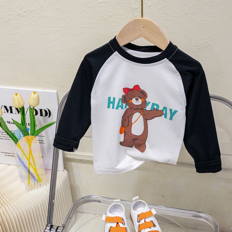 검은 소매 곰 T (너무 작음)