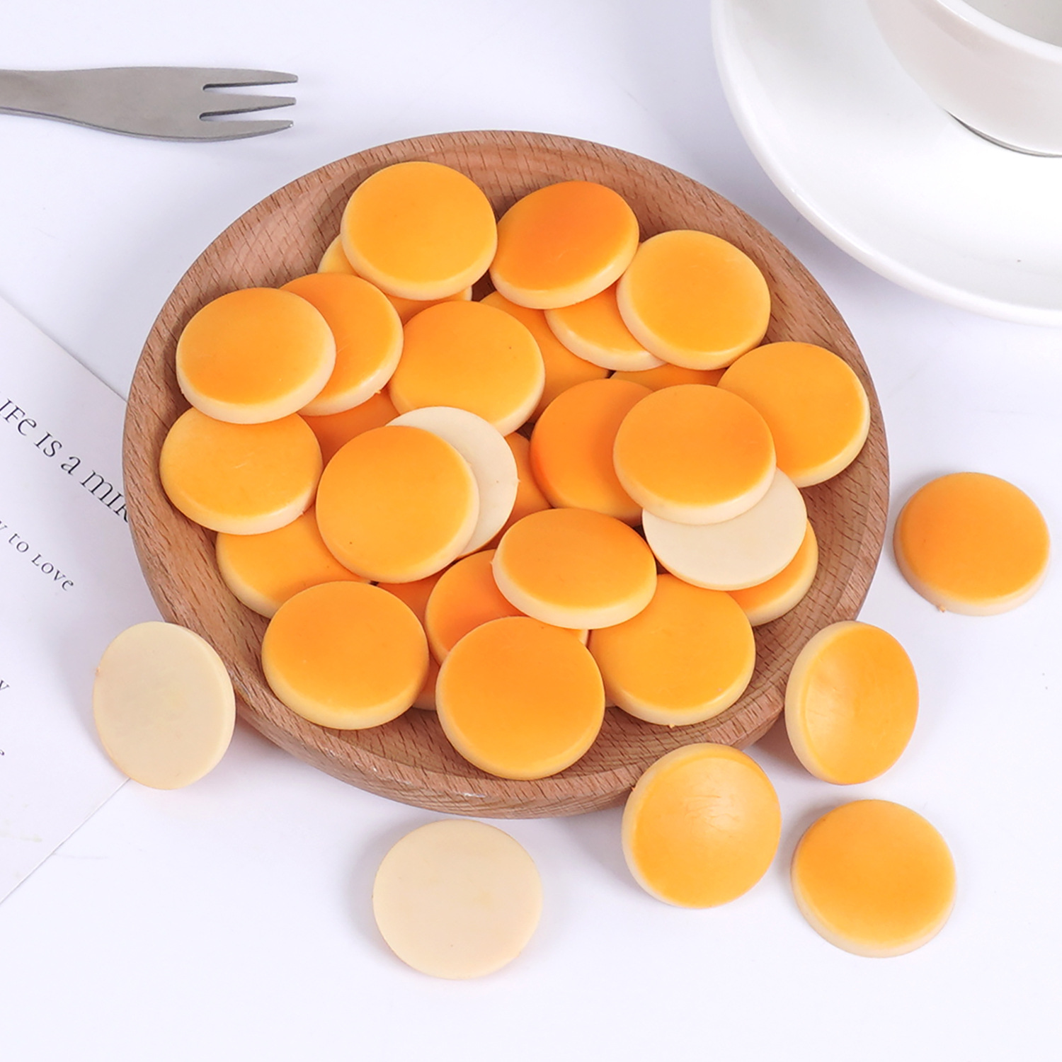 仿真食物迷你饼干鸡蛋饼蛋糕片模型diy手工黏土配件微缩食玩蛋饼