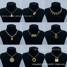 范家项链/F家美杜莎人头钥匙头吊坠镶钻经典复古欧美风项链女批发