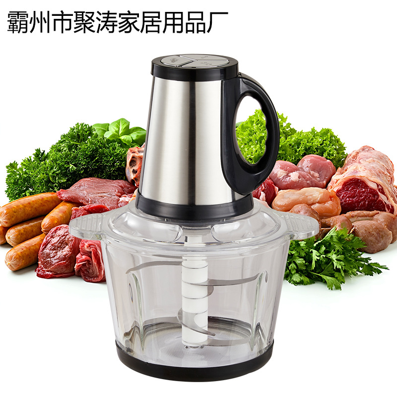 Fábrica directa 3L moledor de carne de vidrio cocina moledor de carne moledor de carne eléctrico moledor de ajo mezclador de cocina