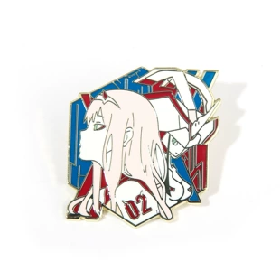 Значок с персонажем 02 из DARLING in the FRANXX металл