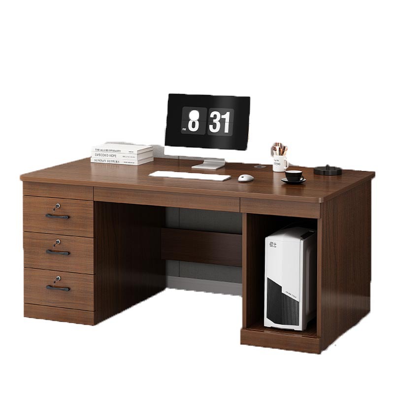 Moderno minimalista hogar madera maciza color jefe Escritorio de oficina Escritorio de una sola computadora escritorio y silla combinación gerente escritorio ejecutivo