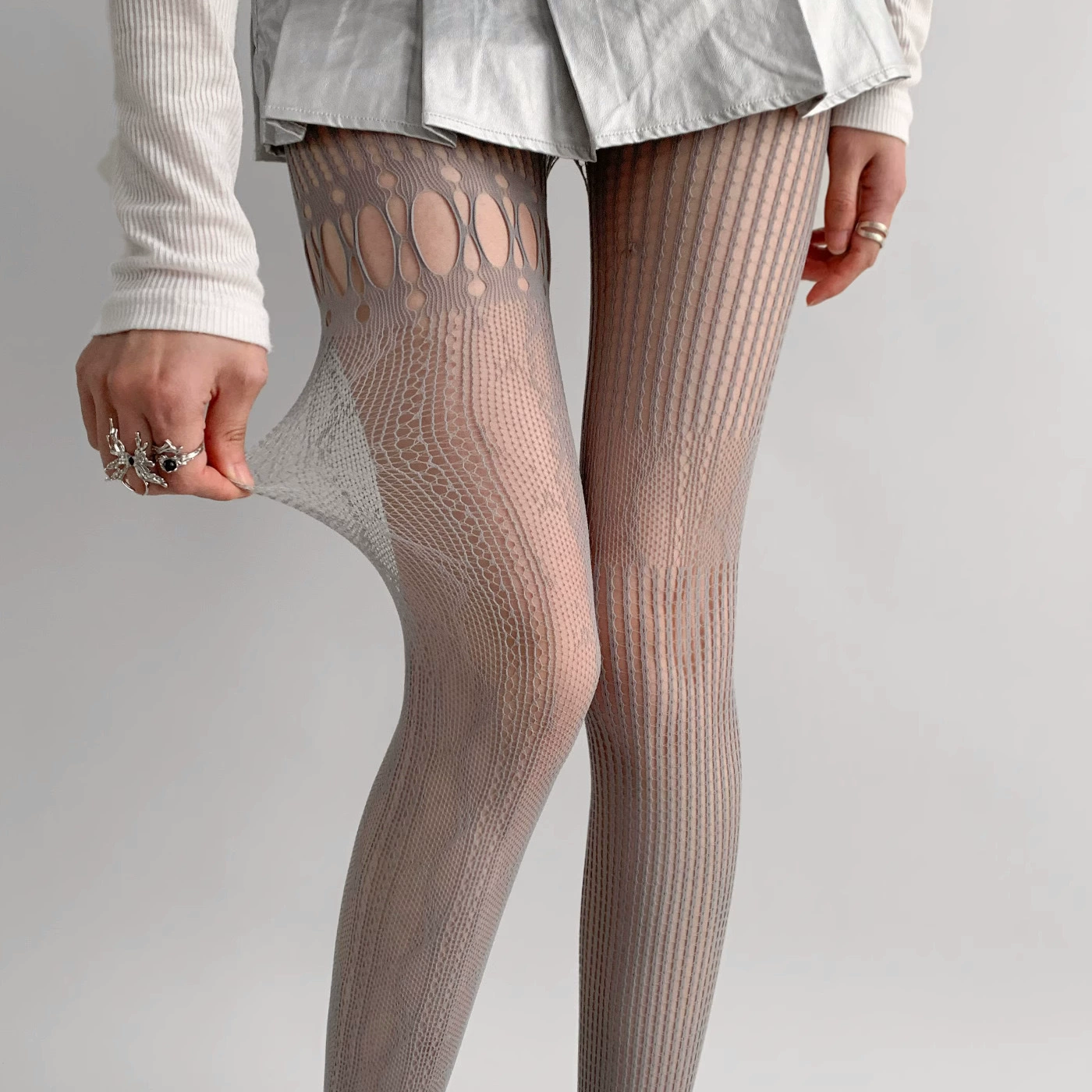 Summer Retro Tights (Women) — Lace Fishnet, One Size, Multiple Patterns