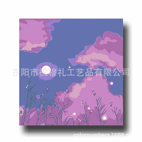 DIY digital pintura al óleo tulipán hecho a mano paisaje color pintura estudiante niños educativos color pintura relleno pintura al por mayor