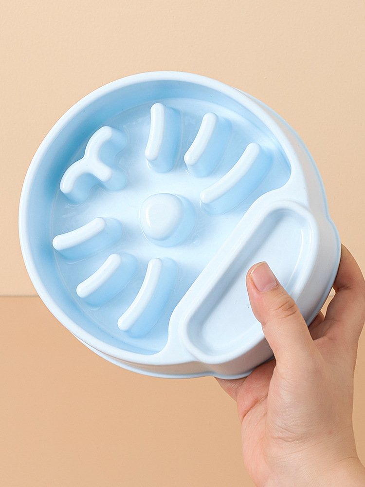 Cat Bowl Pet Bowl Slow Food Bowl alimentador anti-choke Slow Food Bowl colorido práctico perro tazón vajilla suministros para mascotas al por mayor