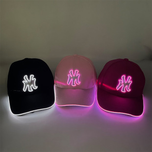 Led Luminous Baseball Cap Outdoor Sports Luminous Peaked Cap Music Festival Bar Disco Festival Performance Luminous Cap