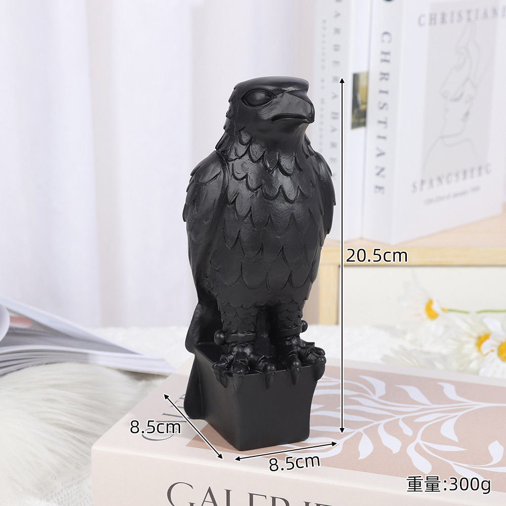 新品环保树脂工艺品跨境家居创意真动物老鹰摆件办公室仿真动物
