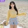 显瘦少女防晒分体式比基尼