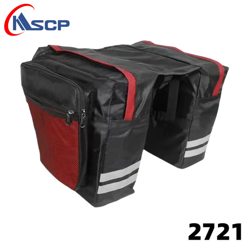 Bicicleta estante trasero bolsa bicicleta de montaña de dos paquetes bicicleta trasera doble paquete bolsa de sillín al por mayor bolsa de coche
