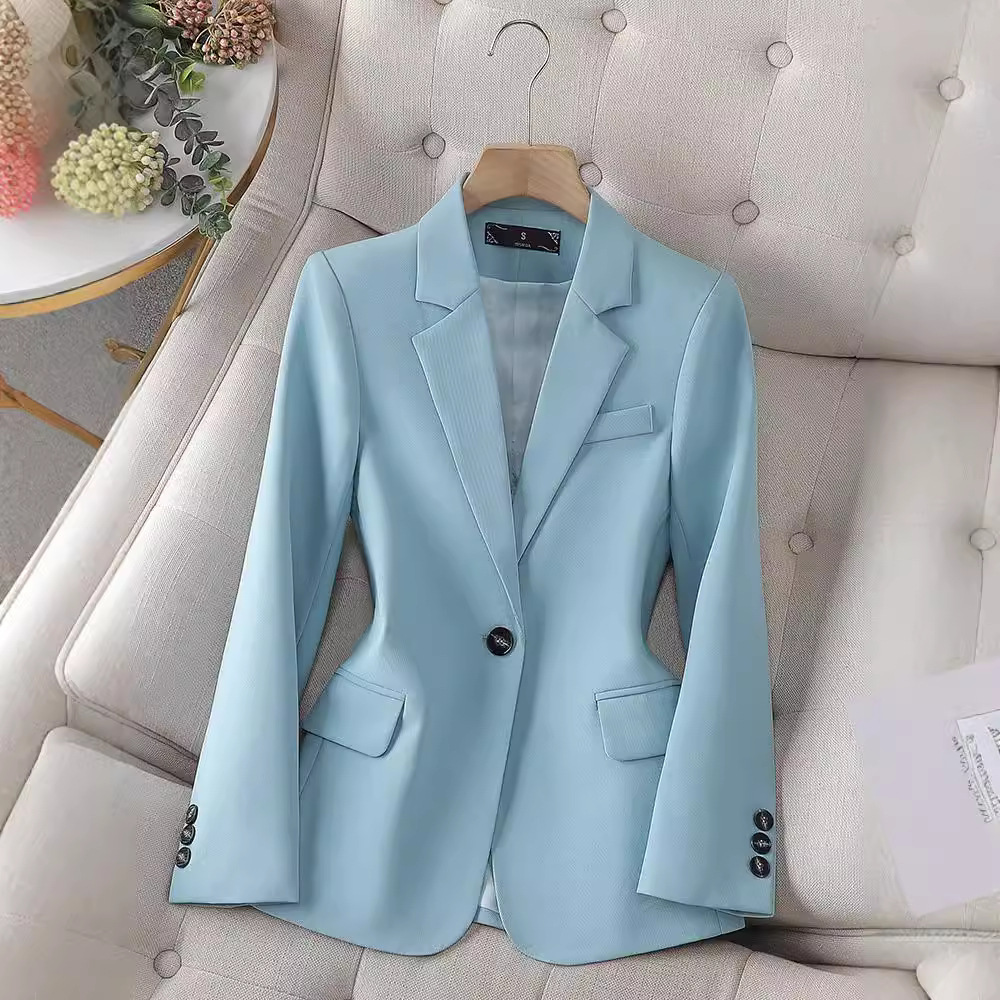 2024 European and American style export-quality professional Korean-style suit jacket, goddess-style high-end petite women's suit top