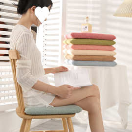 记忆棉坐垫办公室椅子椅垫子泰迪绒凳子餐桌餐椅冬季加厚保赵之李