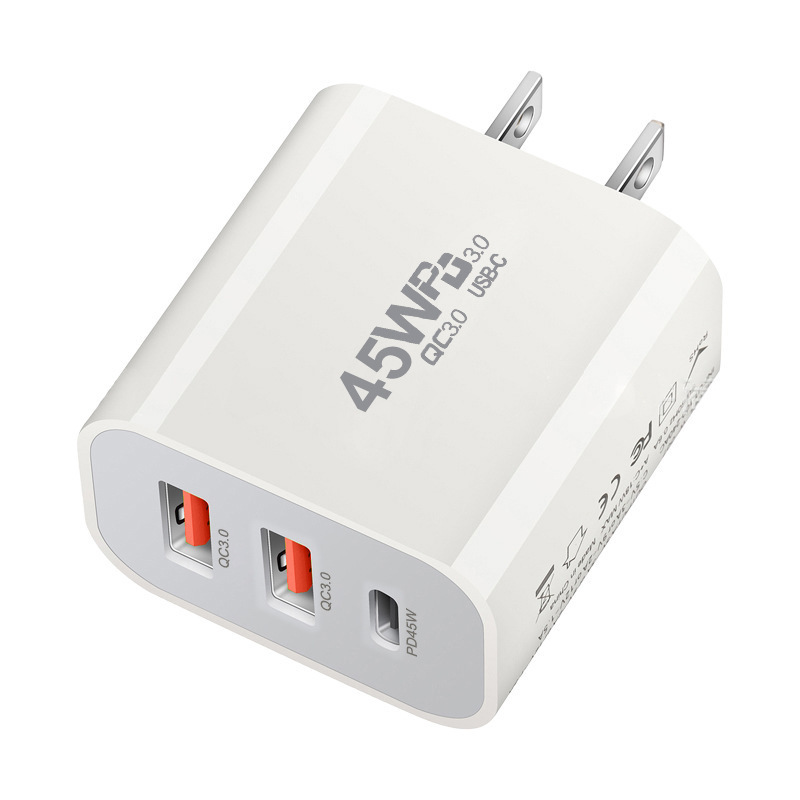 45W GaN charging head, US standard PD adapter, suitable for fast charging of iPhone and Samsung phones 45W GaN charging head, US standard PD adapter, suitable for fast charging of iPhone and Samsung phones