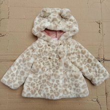 童装 欧美单婴幼儿 毛毛衣 小女童连帽厚外套 23新秋冬款外出服