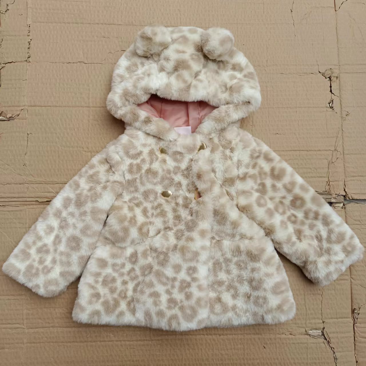 Ropa para niños europea y americana solo suéter infantil niña con capucha gruesa capa 23 nuevo Otoño e Invierno Outwear