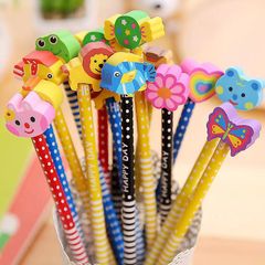 かわいい漫画消しゴム铅笔付き幼稚园の学习用品小学生试験hbギフト赏品プレゼント